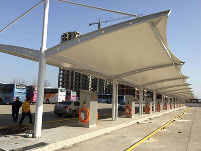 北京膜結構充電樁車棚案例